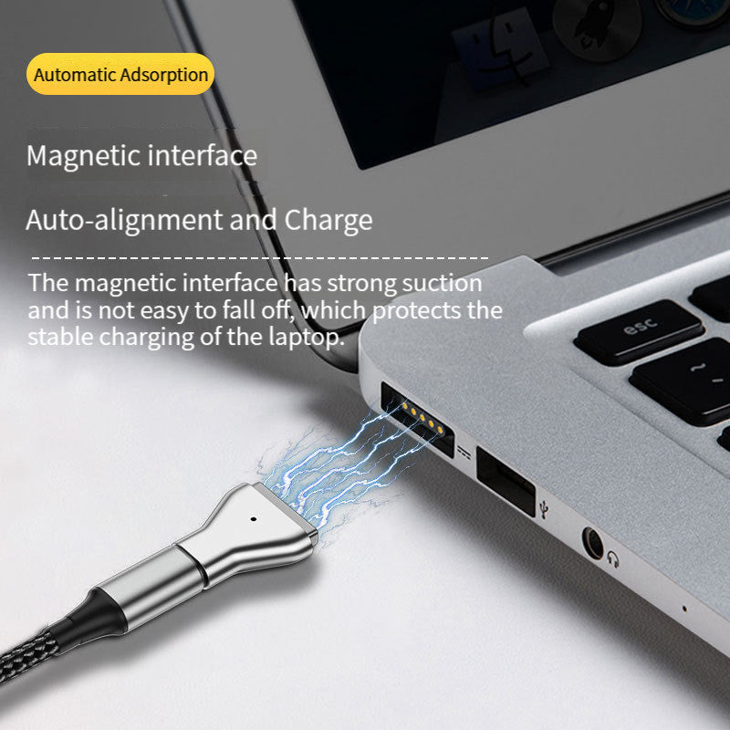 for MacBook Air / Pro USB Type-C to Compatible with Magsafe 2 Magnetic Adapter Aluminum Alloy PD Fast Charging Adapter with Indicator Light