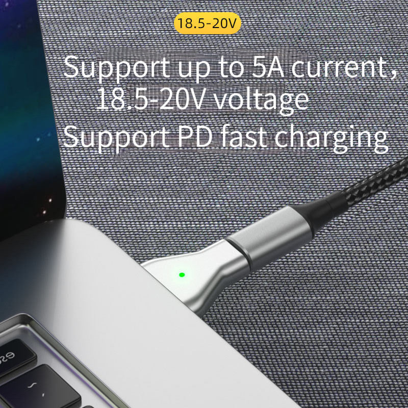 for MacBook Air / Pro USB Type-C to Compatible with Magsafe 2 Magnetic Adapter Aluminum Alloy PD Fast Charging Adapter with Indicator Light