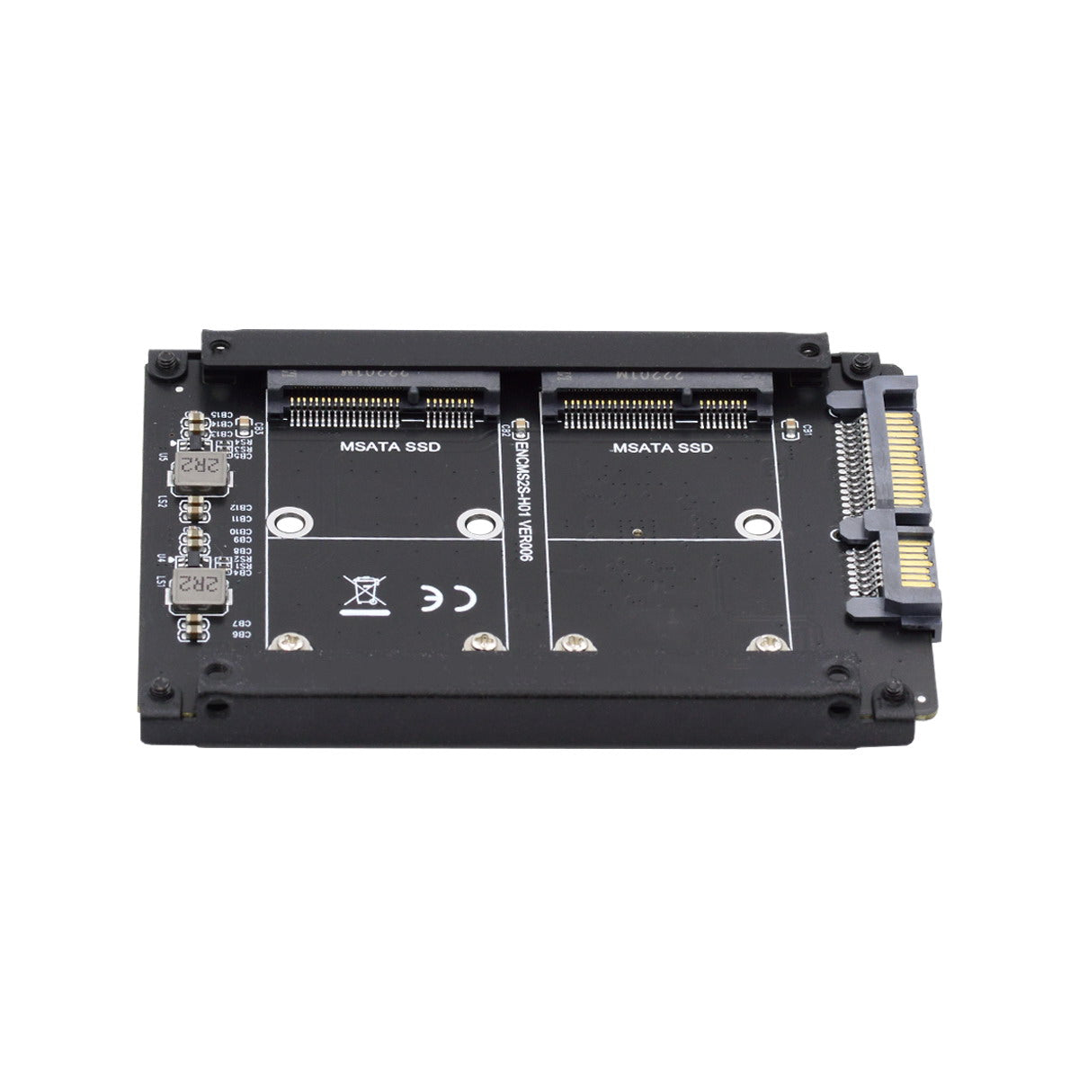 SA-049 Dual MSATA Mini-SATA SSD Card JOBD Raid0 Span Bridge to 2.5inch SATA Combo HDD Disk Drive Enclosure