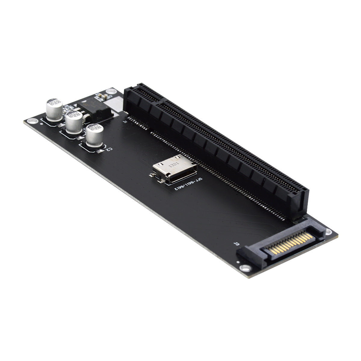 Oculink SFF-8612 SFF-8611 to PCIE PCI-Express 16x 4x Adapter with SATA Power Port for Mainboard