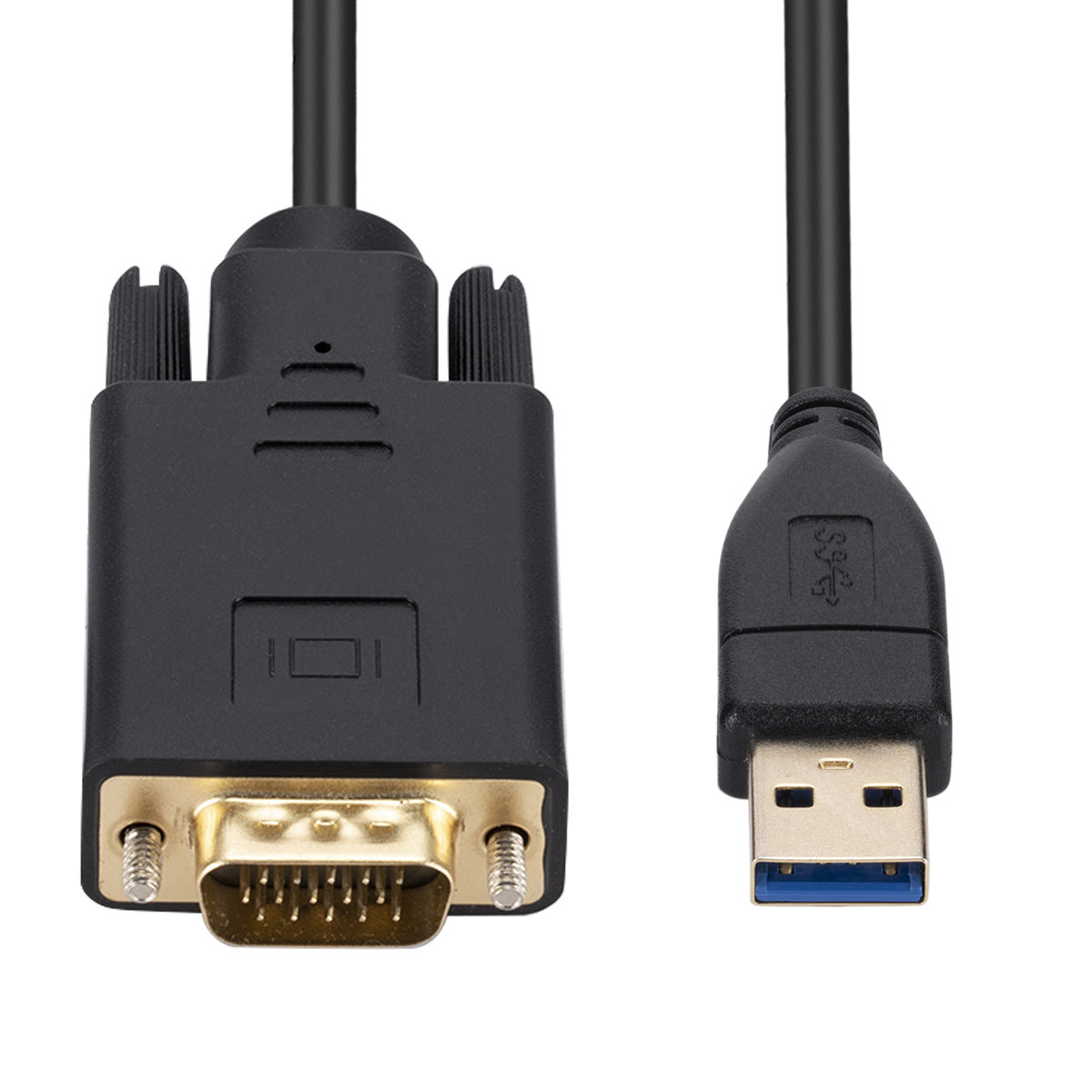 WT04 1.8m Drive-free USB 3.0 Male to VGA Male Adapter Cable Projector Monitor Conversion Cable
