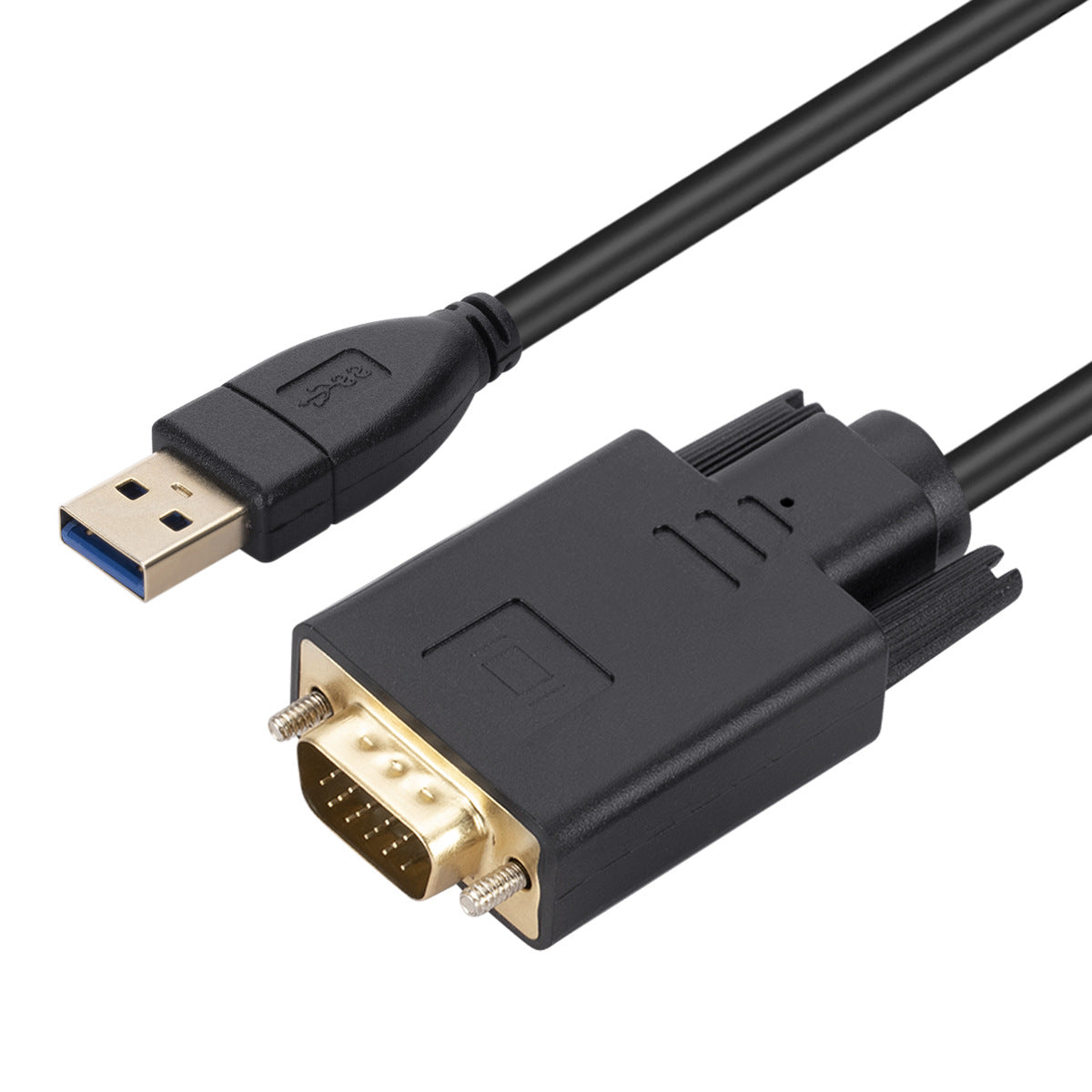 WT04 1.8m Drive-free USB 3.0 Male to VGA Male Adapter Cable Projector Monitor Conversion Cable