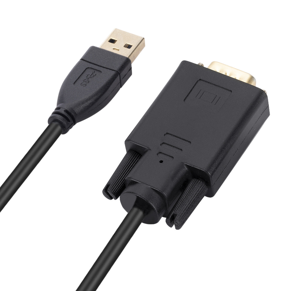 WT04 1.8m Drive-free USB 3.0 Male to VGA Male Adapter Cable Projector Monitor Conversion Cable