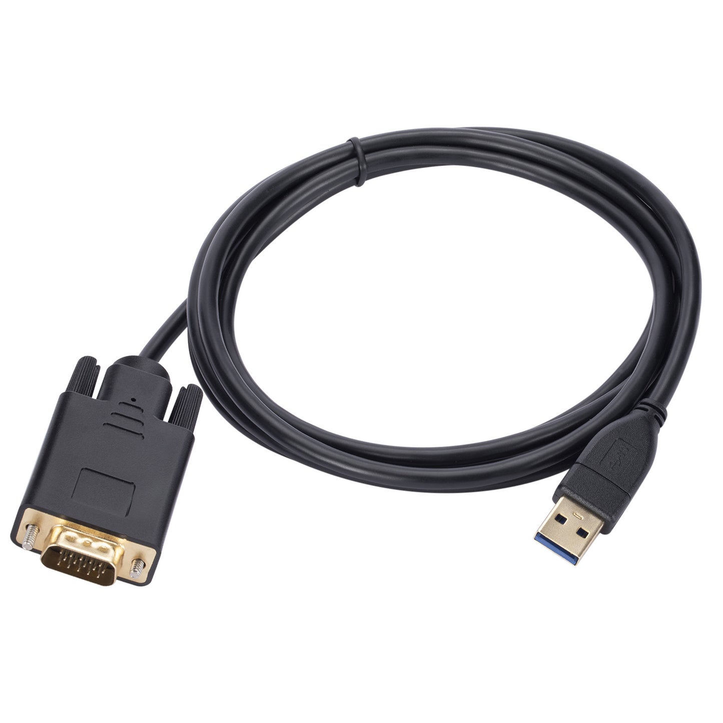 WT04 1.8m Drive-free USB 3.0 Male to VGA Male Adapter Cable Projector Monitor Conversion Cable