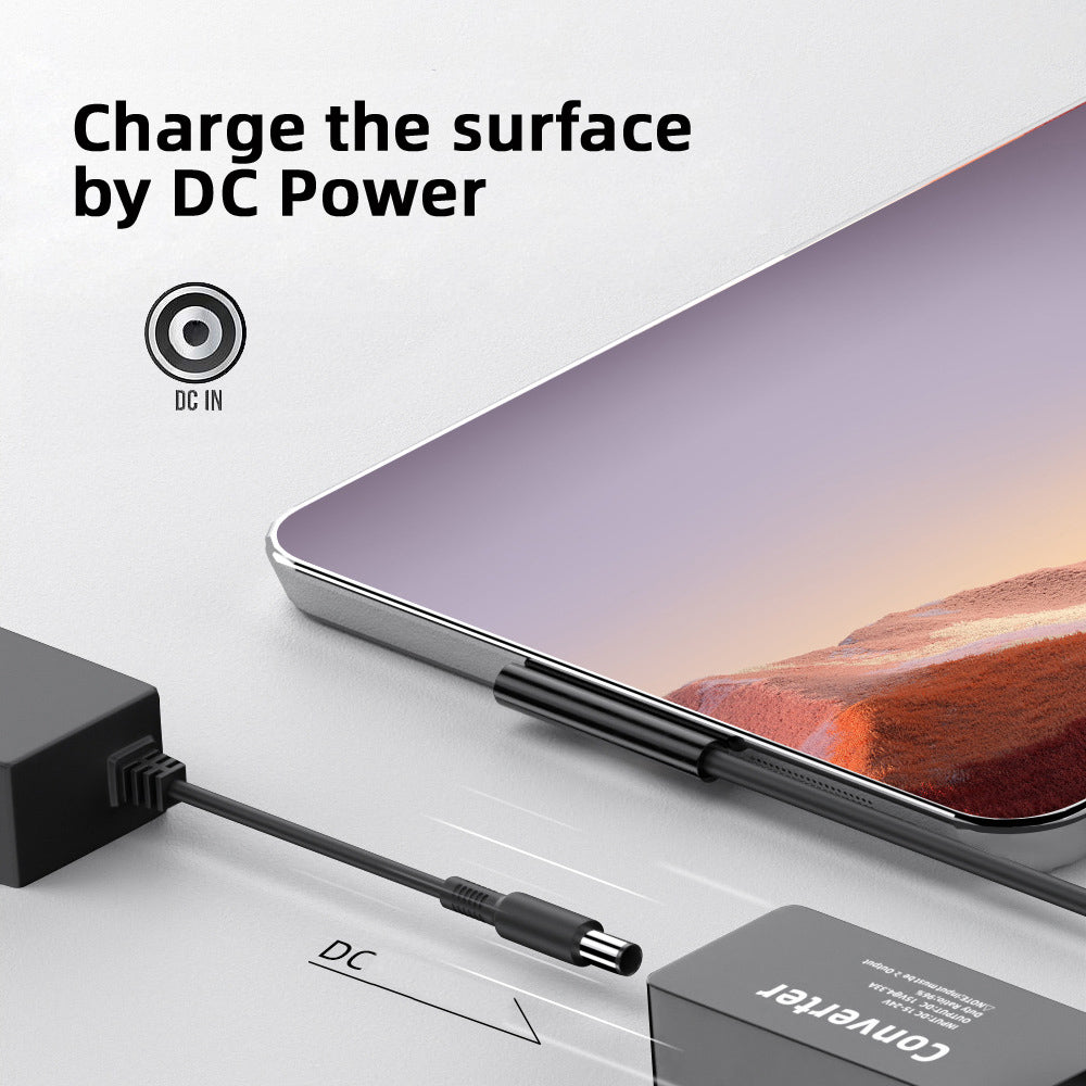 PW-016-7954MM DC 7.9x5.4mm 65W 20V 15V-24V to Surface Pro 3 / 4 / 5 / 6 / 7 / 8 / 9 Charge Converter Power Adapter