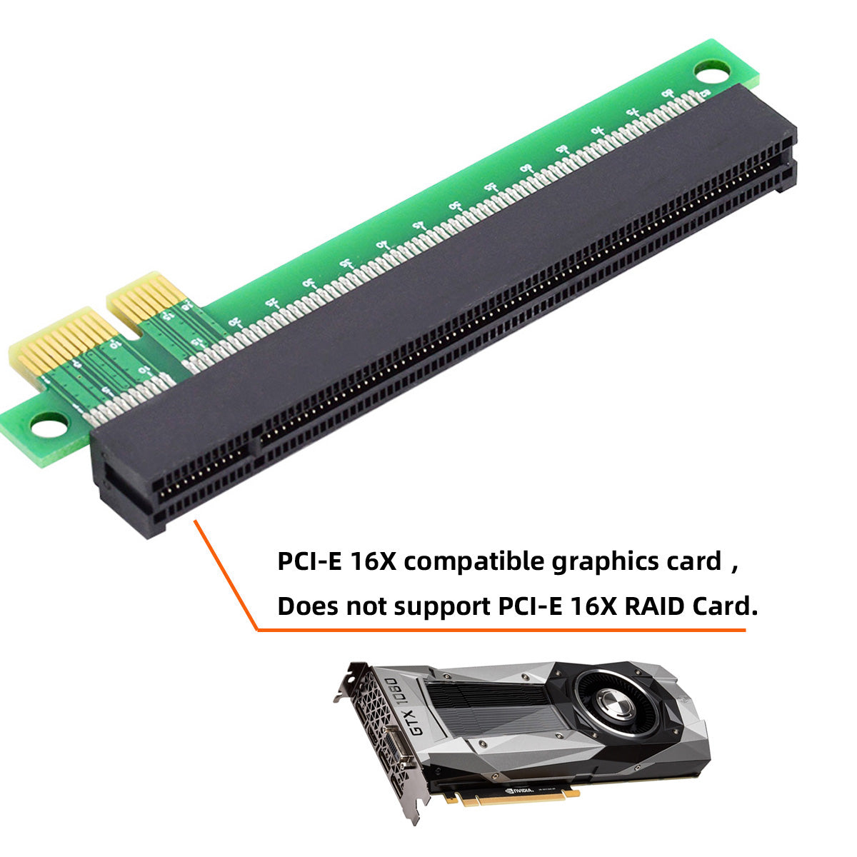 EP-011 PCI-E Express 1x to 16x Extender Converter Riser Card Adapter Male to Female Extension