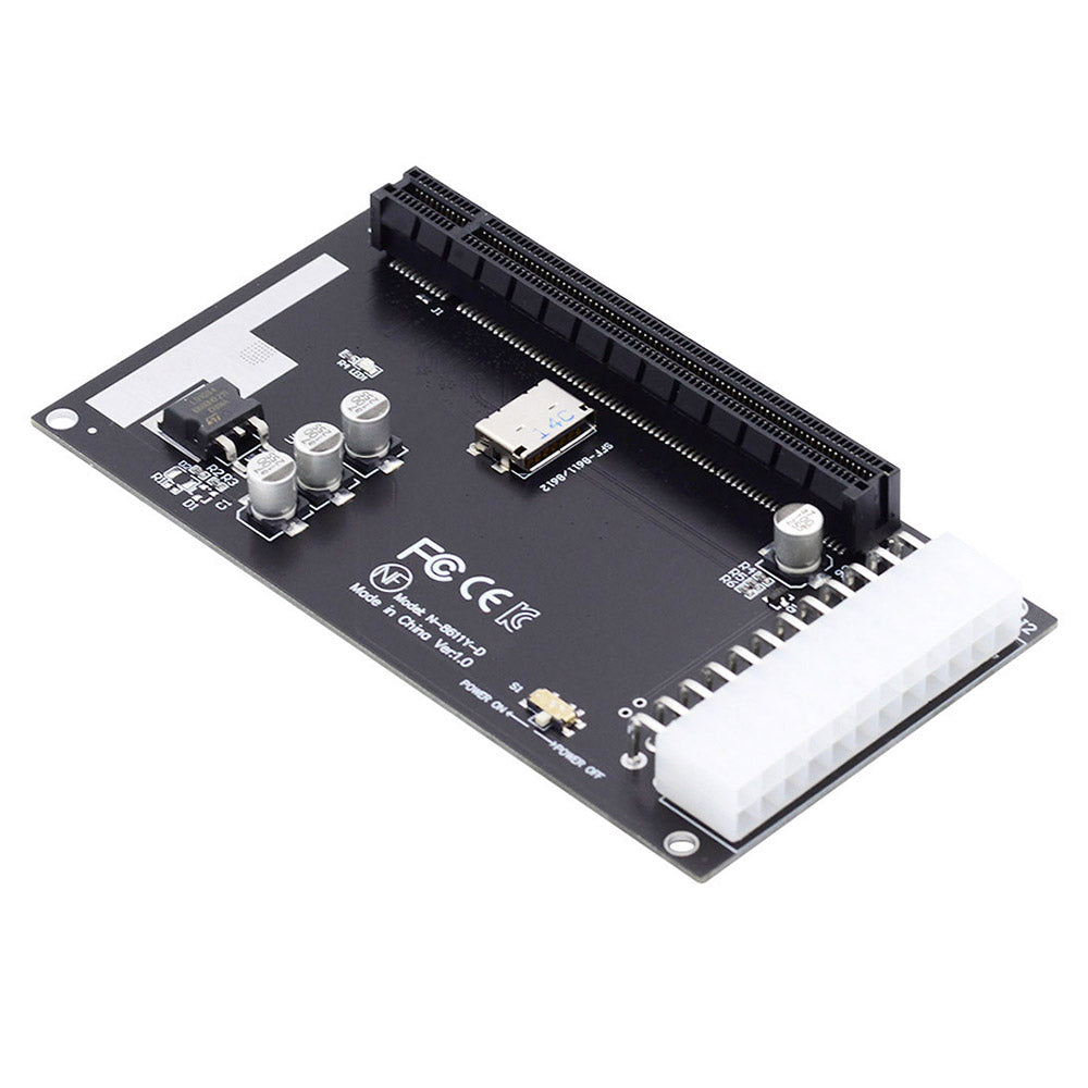 SF-059 4x Oculink SFF-8612 SFF-8611 to PCIE PCI-Express 16x Adapter with ATX 24-Pin Power Port for Mainboard Graphics Card