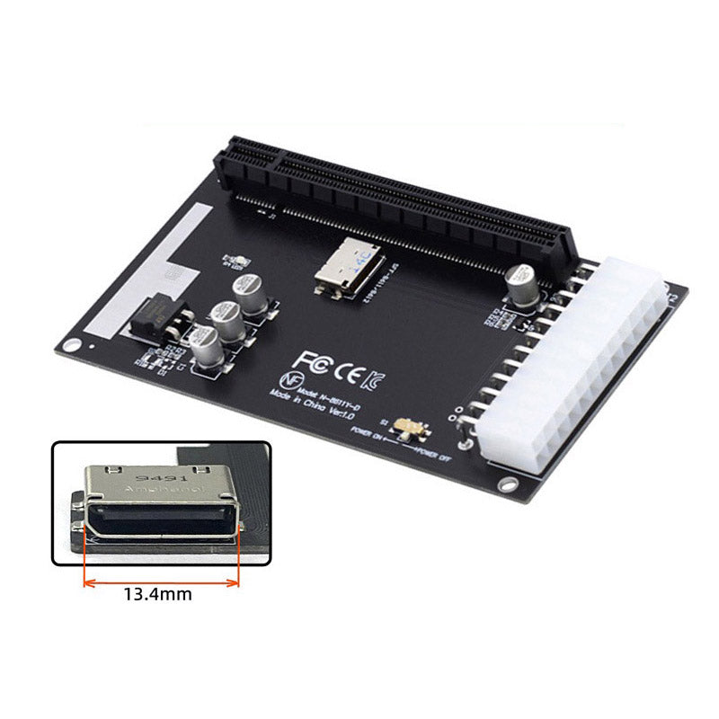 SF-059 4x Oculink SFF-8612 SFF-8611 to PCIE PCI-Express 16x Adapter with ATX 24-Pin Power Port for Mainboard Graphics Card