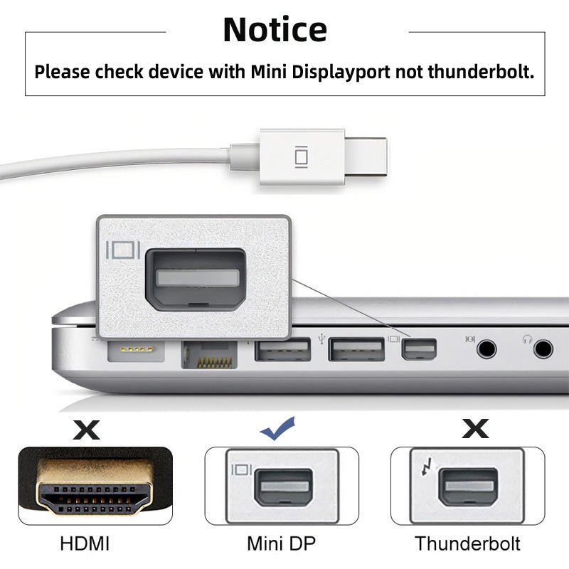 DP-036-8K04 Mini Displayport to Displayport Adapter 8K 60Hz Connector Adapter for PC Laptop Monitor
