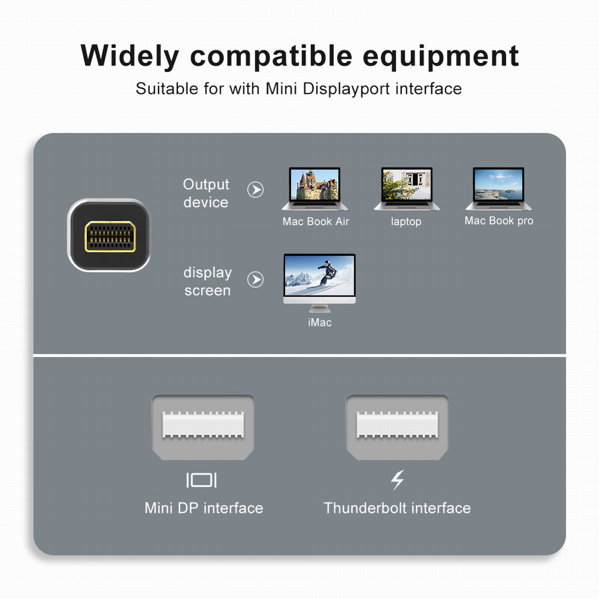 DP-036-8K07 Angled 8K 60Hz Mini DisplayPort 1.4 Male to Mini DP Female Convertor Fast Transmission Adapter for PC Laptop Monitor