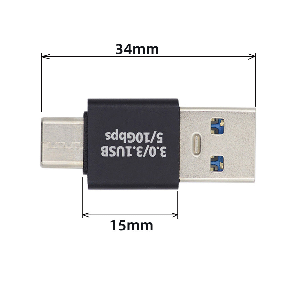 UC-070-TC001 Fast Data Transfer USB 3.0 Male to USB 3.1 Type-C Male Charge Adapter for Laptop Phone