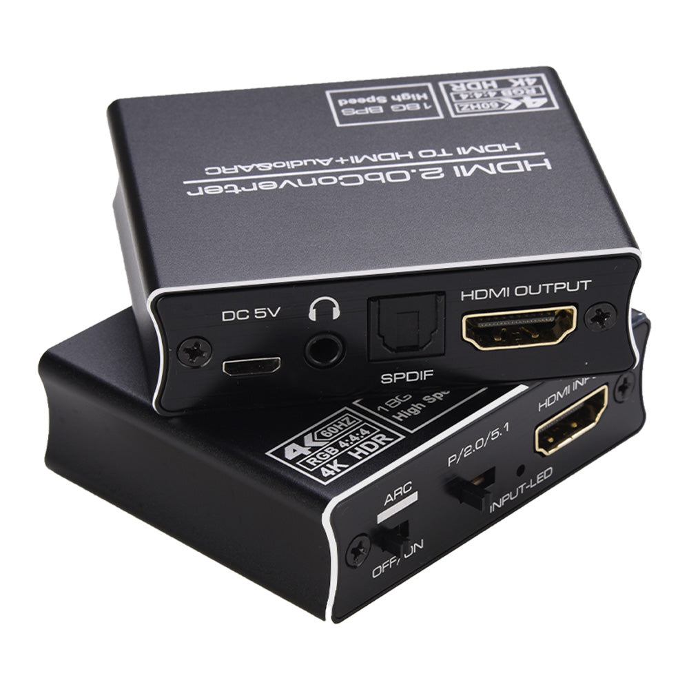 HDMI to HDMI + Audio & ARC Adapter HDMI Converter HDMI Audio Splitter K60PS5 to Optical 5.1 Audio 3.5 Headset Split to Amplifier Audio