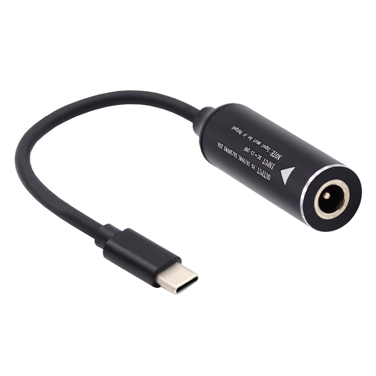UC-149-5521MM 5.5x2.1mm DC Female Jack to Type-C Male Charge Cable for Laptop Phone PD9V 15V 20V