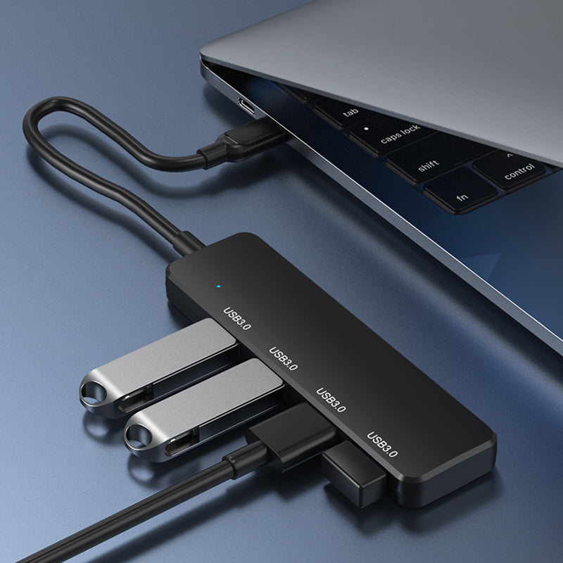 S-304 4-Port USB Adapter Charging + Data Transmission USB 3.0 Hub Expansion Dock Station Converter