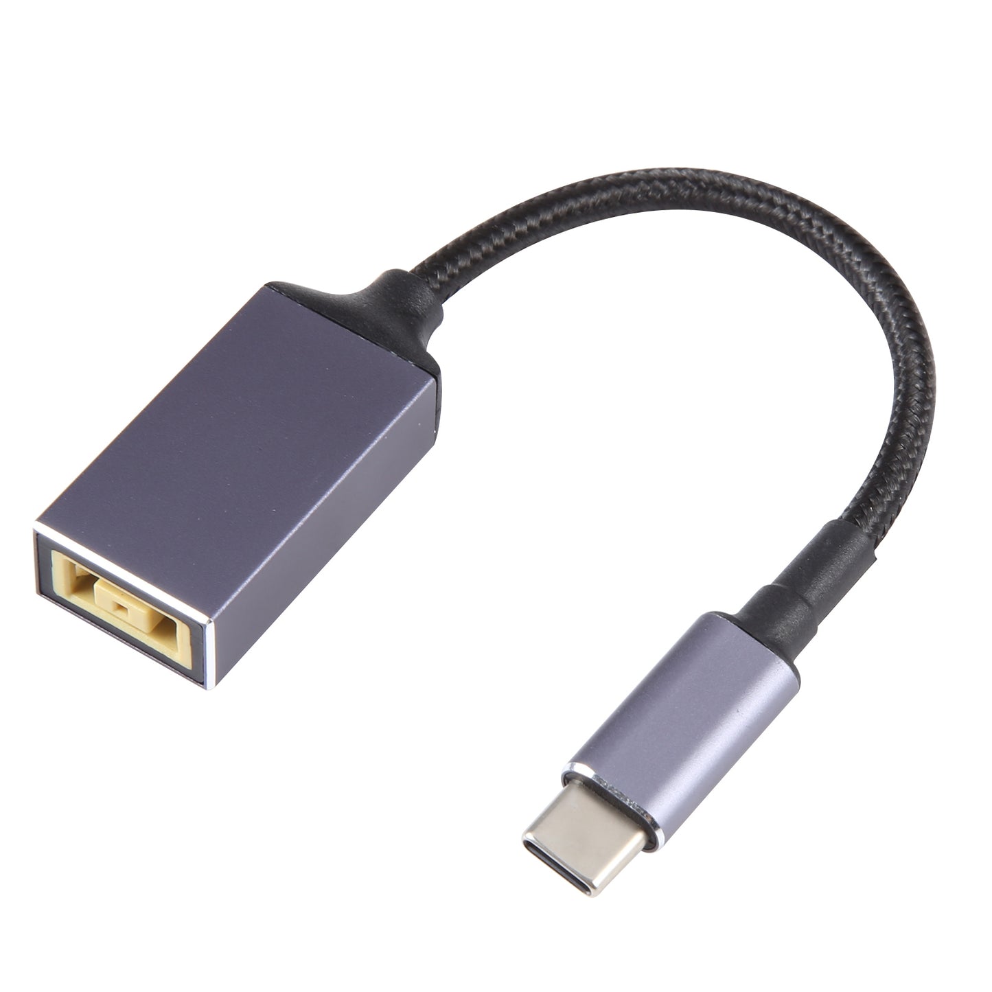 Type-C Male to Square Female Converter Cable Nylon Braided Adapter Coard for Lenovo