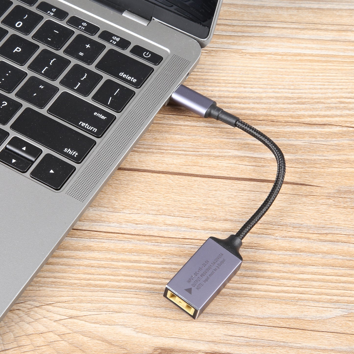 Type-C Male to Square Female Converter Cable Nylon Braided Adapter Coard for Lenovo