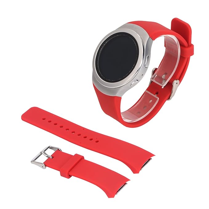 Imported Sport Silicone Armband Wristband Watchband Strap for Samsung Gear S2 Red