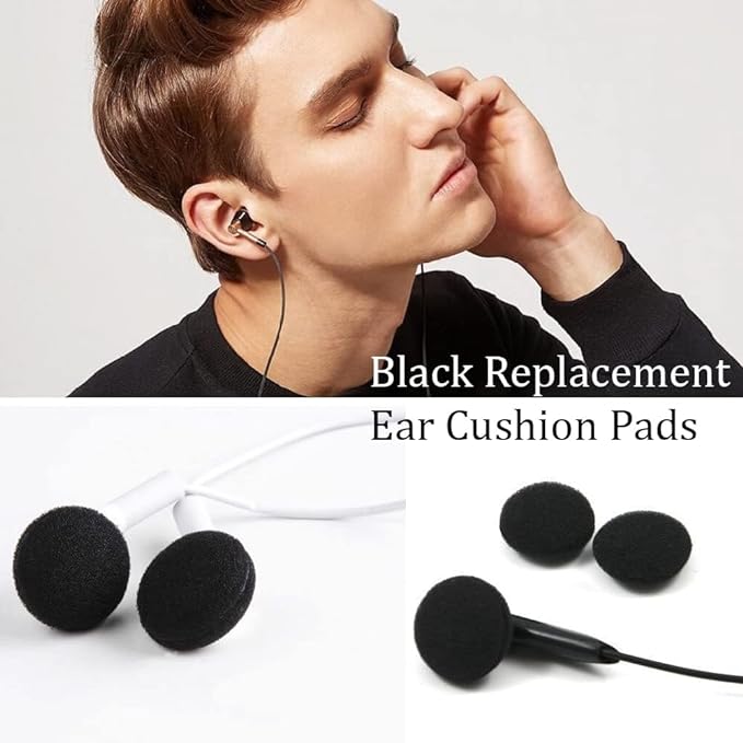 UNIQKART 3 Pairs Black Replacement Ear Cushion Pads for Sennheiser PX100 Koss