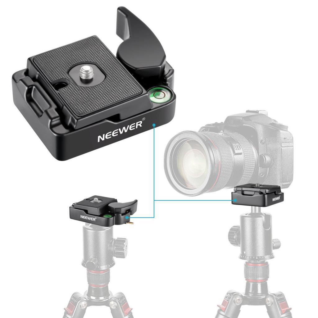 1/4 Quick Release Plate Clamp Adapter Mount for Manfrotto Tripod Ballhead"