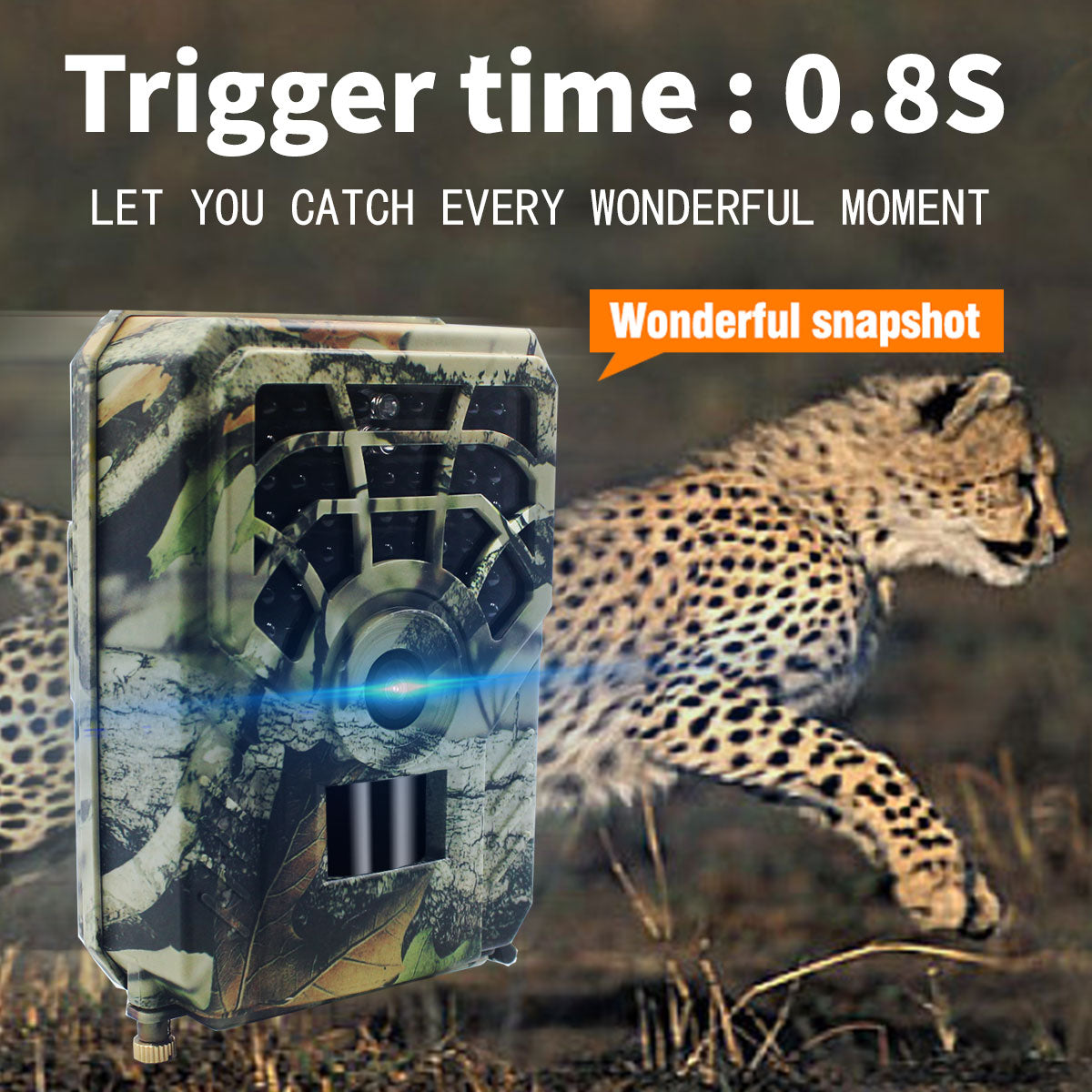 PR300 PRO 1080P HD Infrared Trail Camera 16MP Night Vision IP54 Waterproof Outdoor Hunting Scouting Camera