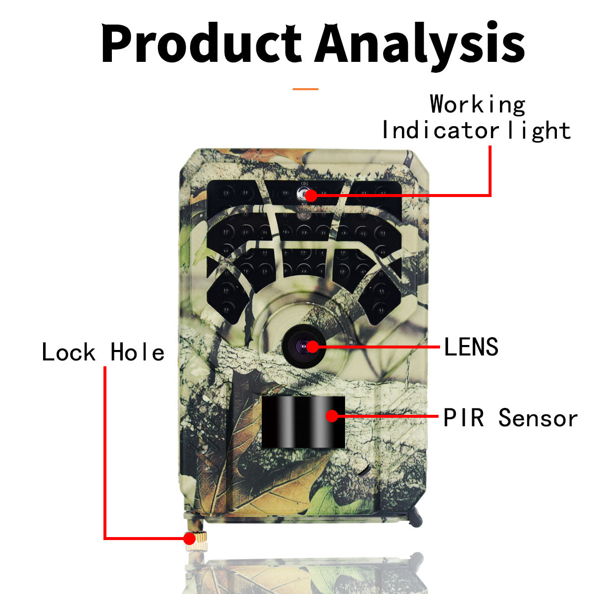 PR300 PRO 1080P HD Infrared Trail Camera 16MP Night Vision IP54 Waterproof Outdoor Hunting Scouting Camera