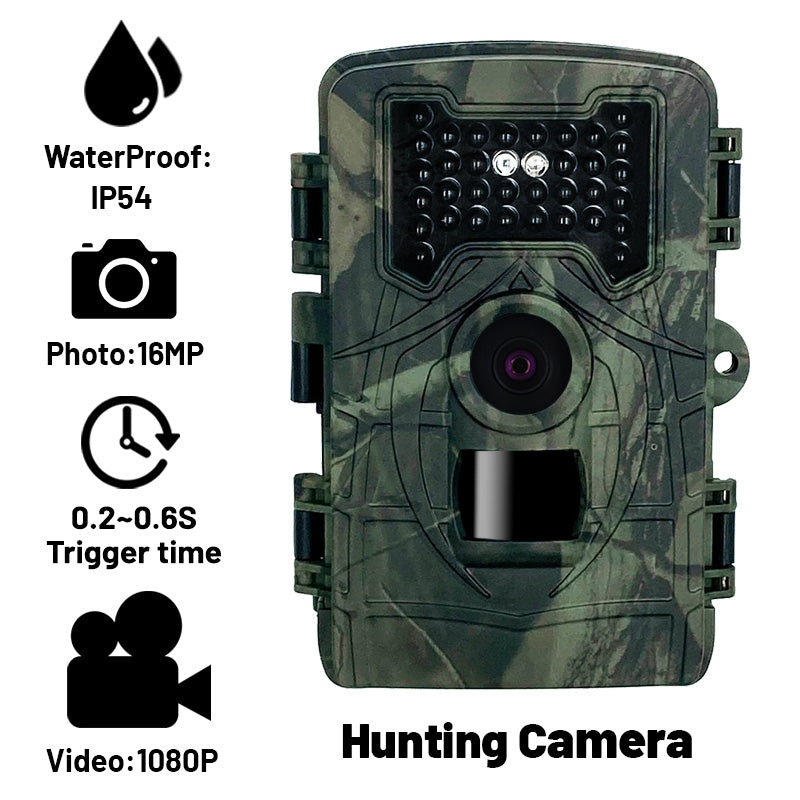 PR2000 1080P 36MP Trail Camera IP54 Waterproof Hunting Camera Motion Sensor 0.2-0.6s Trigger Time for Wildlife Monitoring
