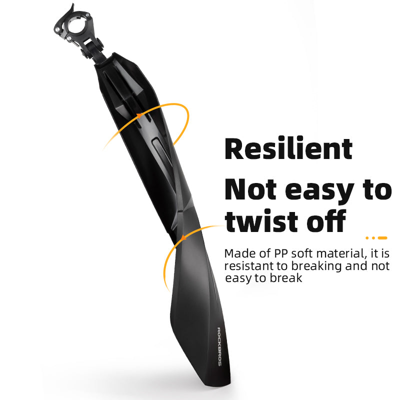 Rockbros 28210004001 1 Pair 24-inch Bicycle Fender Front and Rear MTB Bike Mudguard