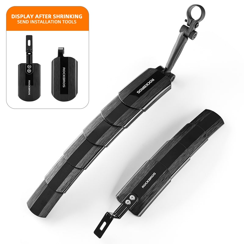 Rockbros FK-810 1 Pair Adjustable MTB Front and Rear Mudguards Retractable Bicycle Fender