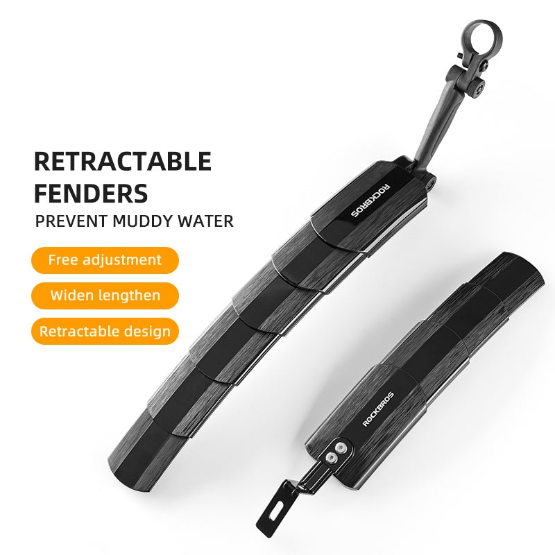 Rockbros FK-810 1 Pair Adjustable MTB Front and Rear Mudguards Retractable Bicycle Fender