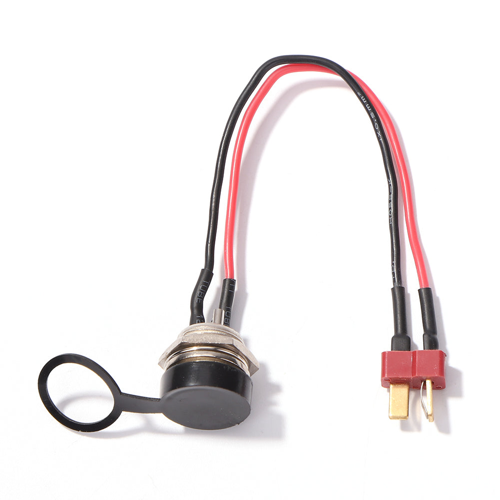 Uniqkart for KUGOO M4 10inch Electric Scooter Charging Interface Power Cable Charging Socket Port Plug - T Head