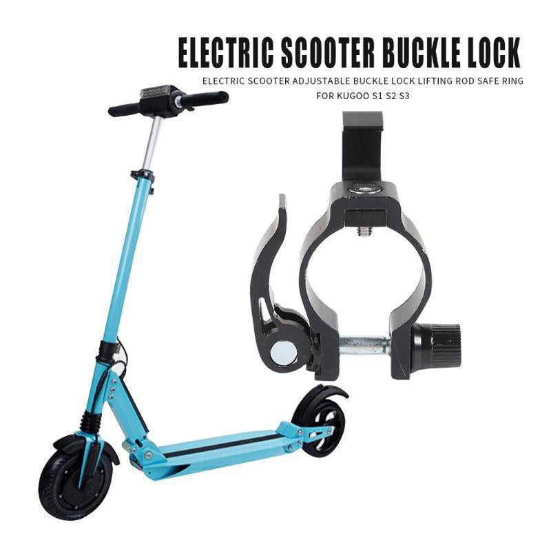 Uniqkart for E-twow / Kugoo S1/S2/S3 8-inch Electric Scooter Lifting Rod Safe Ring Aluminium Alloy Buckle Lock