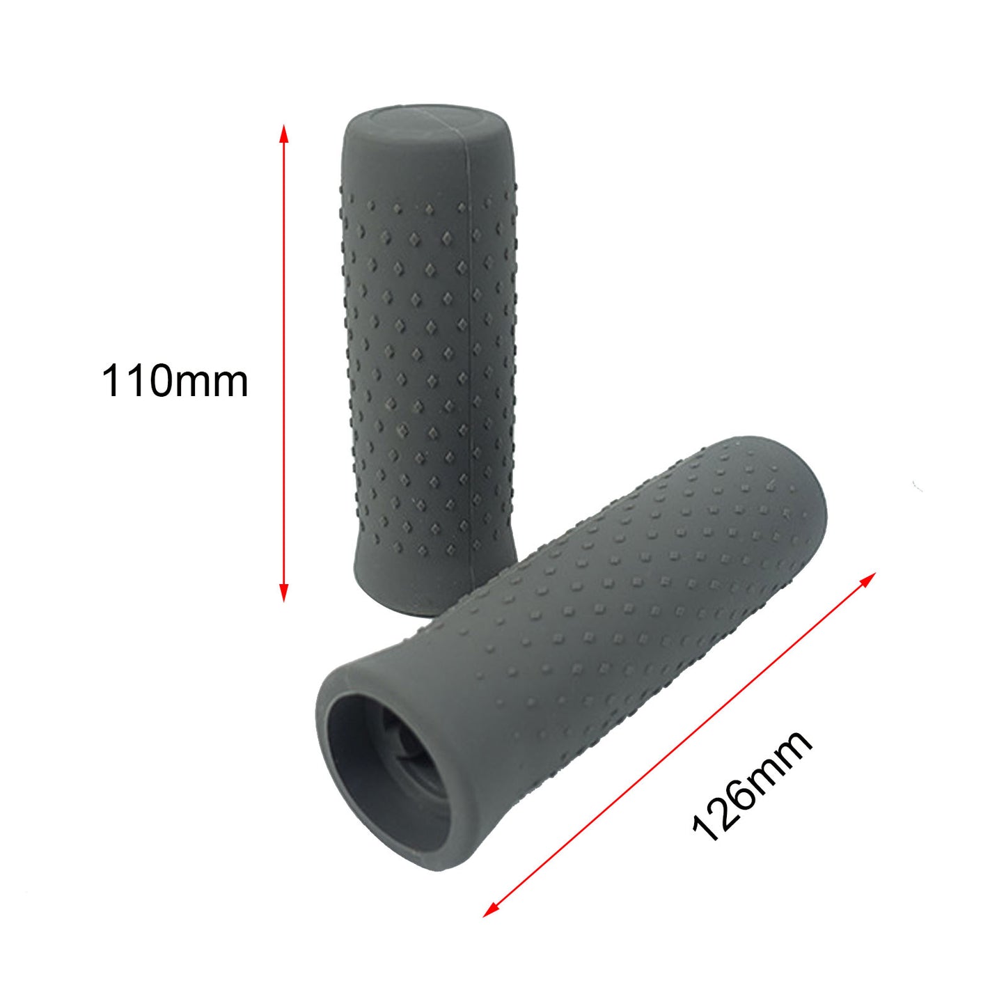 1 Pair Rubber Handlebar Grip for Ninebot Max G30, Electric Scooter Anti-slip Handlebar Grip Cover - Grey