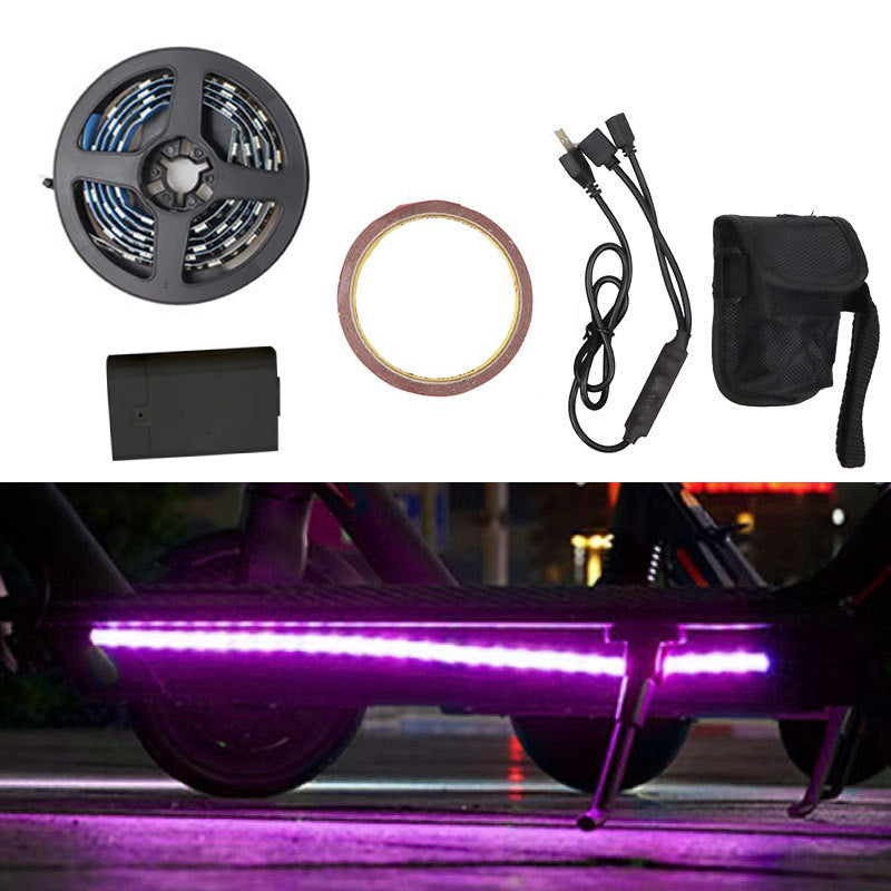 Uniqkart for Xiaomi M365 Electric Scooter High Bright LED Strip Light Battery Powered Colorful Light Rope