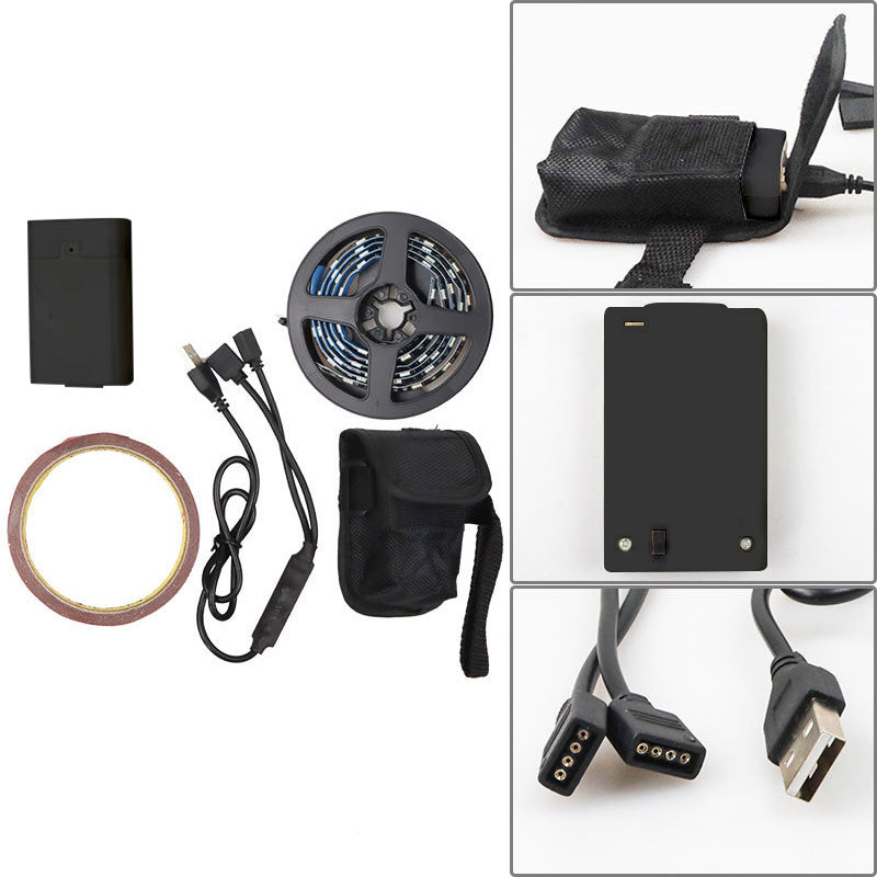 Uniqkart for Xiaomi M365 Electric Scooter High Bright LED Strip Light Battery Powered Colorful Light Rope