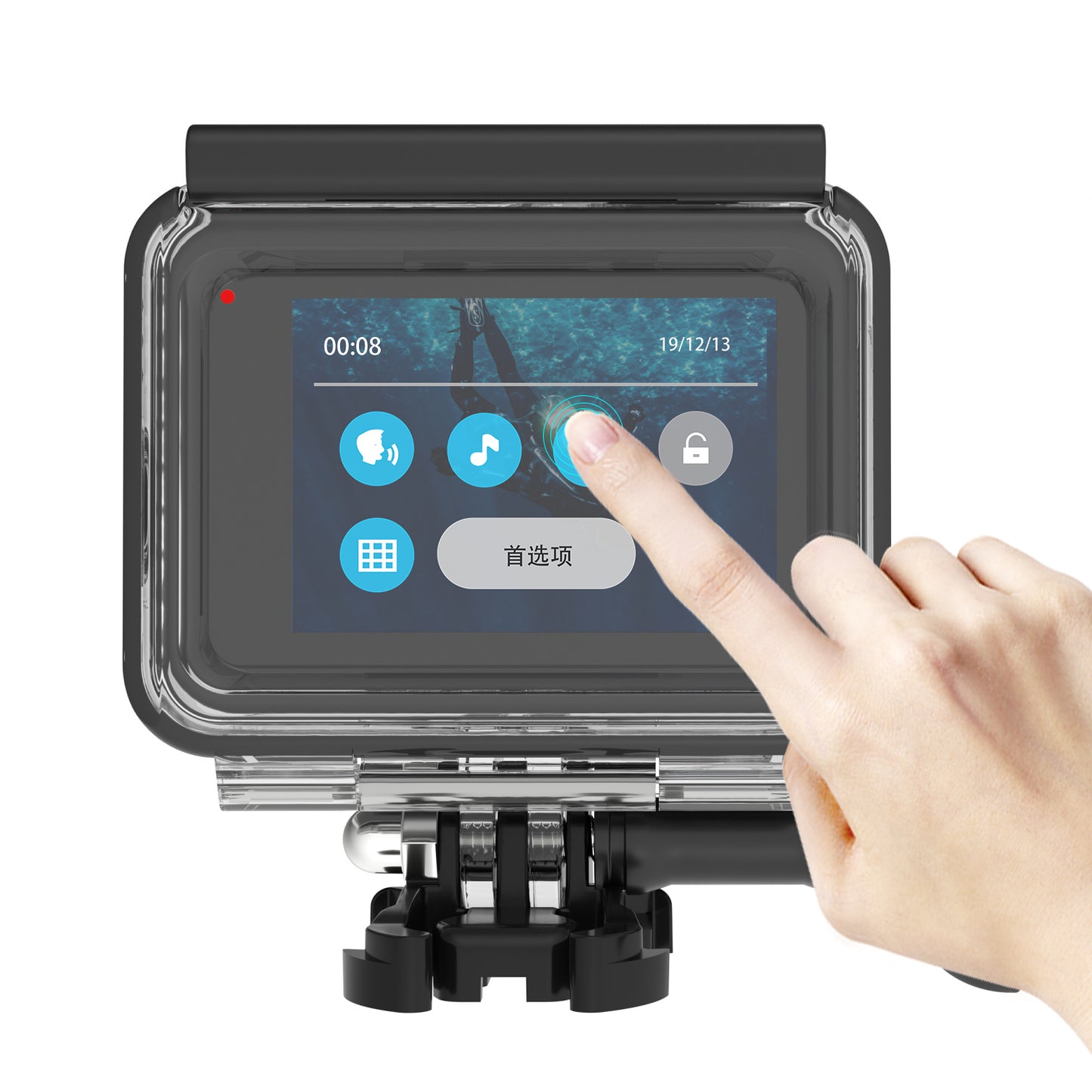SHEINGKA FLW340 Waterproof Case with Touchscreen Back Cover for GoPro Hero 8 Black