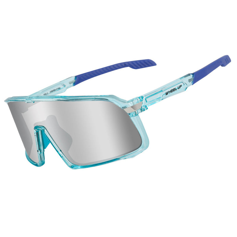 Large Frame Anti-UV Cycling Sunglasses Polarized Eyeglasses Riding Eyewear - Light Blue