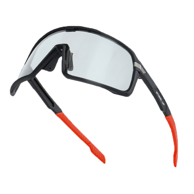 WHEEL UP Large Frame Anti-UV Cycling Sunglasses Polarized Eyeglasses Riding Eyewear - Black / Red