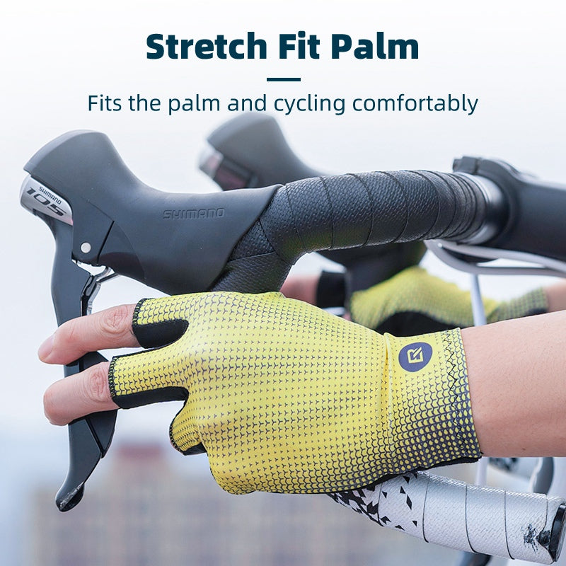 ROCKBROS 1 Pair Bike Cycling Half Finger Gloves Unisex Anti-skid Breathable Bicycle Gloves - XXL