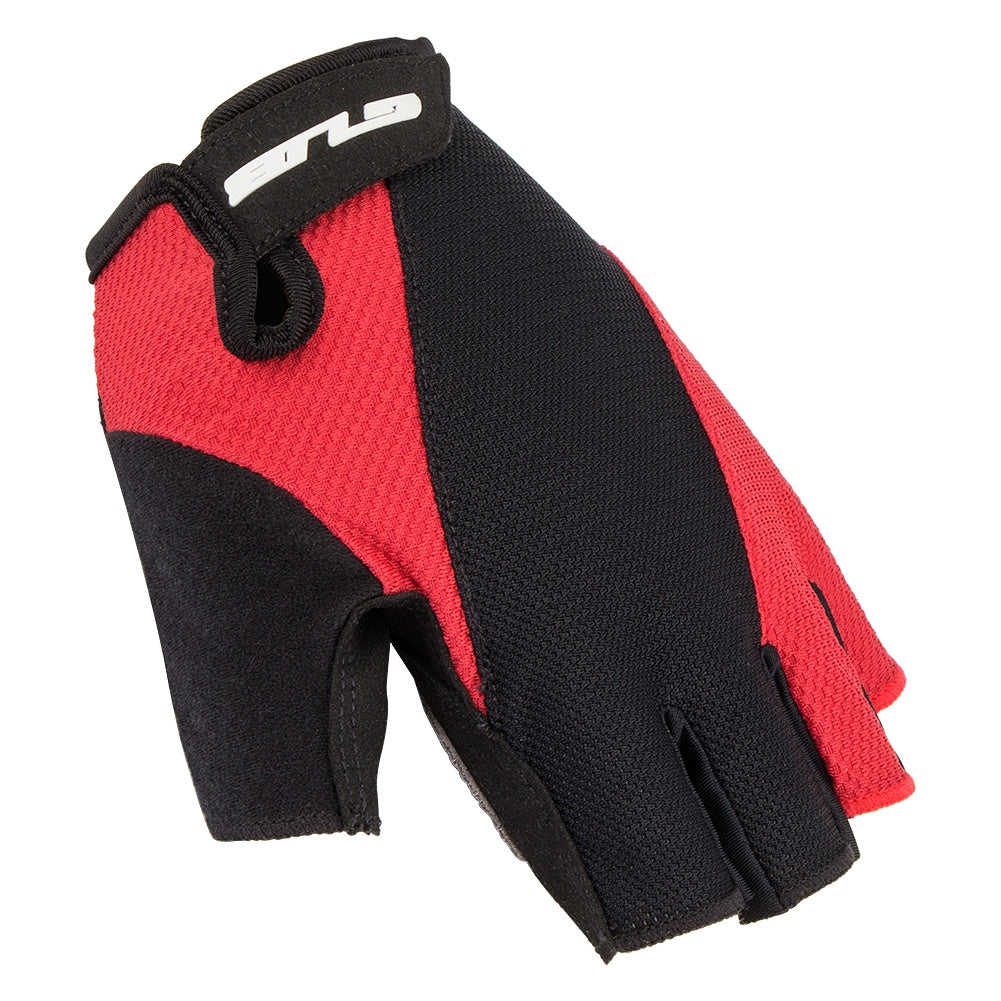 S056 1Pair Half Finger Bicycle Gloves Wear-resistant Anti-slip Gloves Breathable Hands Protective Gear for Cycling Riding - Red / L