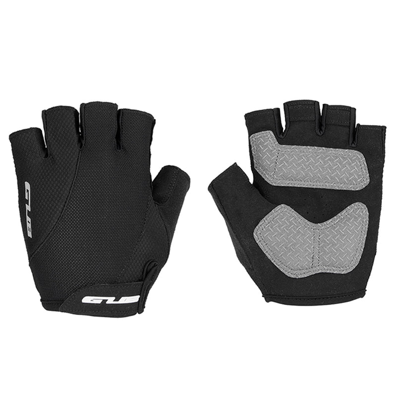 S056 1Pair Half Finger Bicycle Gloves Wear-resistant Anti-slip Gloves Breathable Hands Protective Gear for Cycling Riding - Black / XL