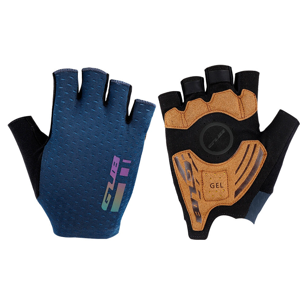 GUB S059 One Pair Fitness Cycling Gloves Weightlifting Breathable Non-slip Half Finger Bicycle Riding Gloves Sports Accessories for Men and Women - Navy Blue / S