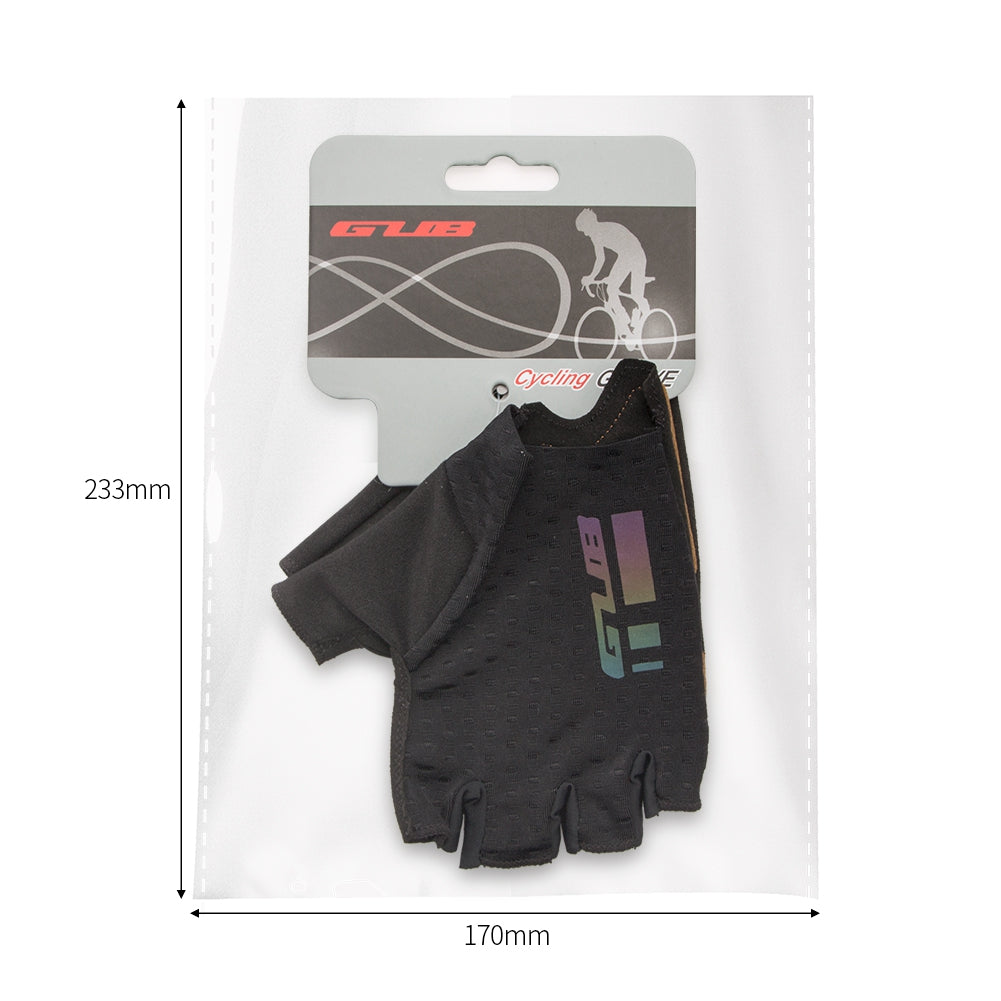 GUB S059 One Pair Fitness Cycling Gloves Weightlifting Breathable Non-slip Half Finger Bicycle Riding Gloves Sports Accessories for Men and Women - Black / M