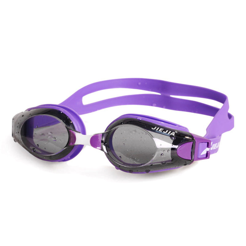 Jiejia AH100 Swimming Goggles Waterproof HD Glasses Anti-Fog Eyeglasses - Purple