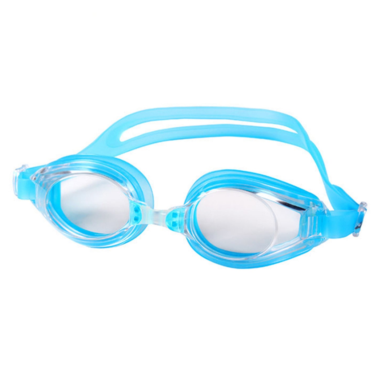 Jiejia AM100 Swimming Goggles HD Waterproof Glasses Anti-Fog Anti-UV Eyeglasses - Transparent / Blue
