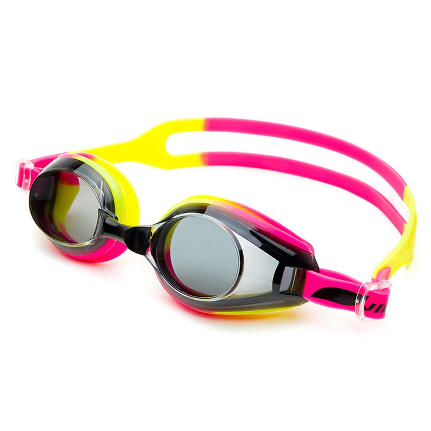 Jiejia AM100 Swimming Goggles HD Waterproof Glasses Anti-Fog Anti-UV Eyeglasses - Red / Yellow