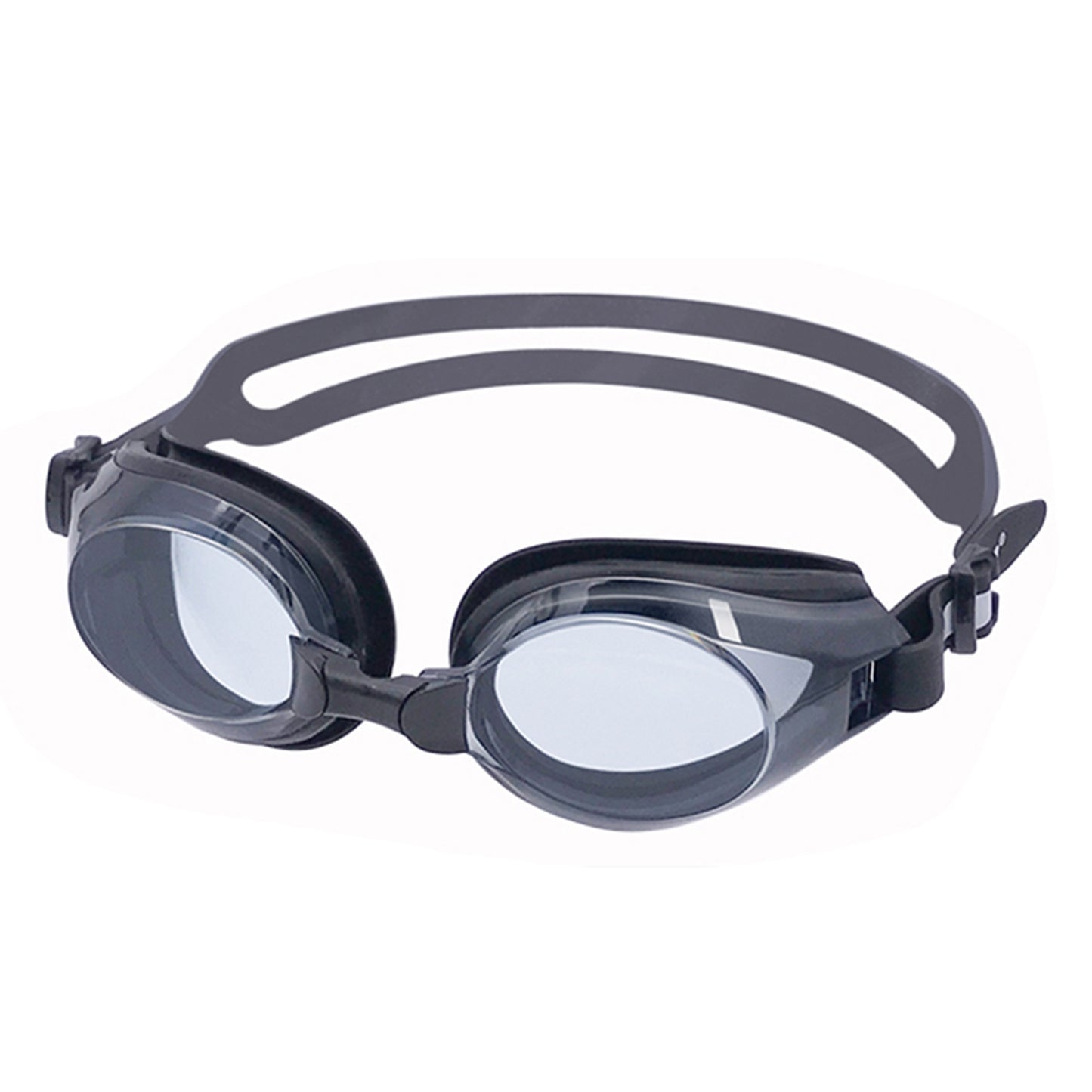 Jiejia AM100 Swimming Goggles HD Waterproof Glasses Anti-Fog Anti-UV Eyeglasses - Black / Grey