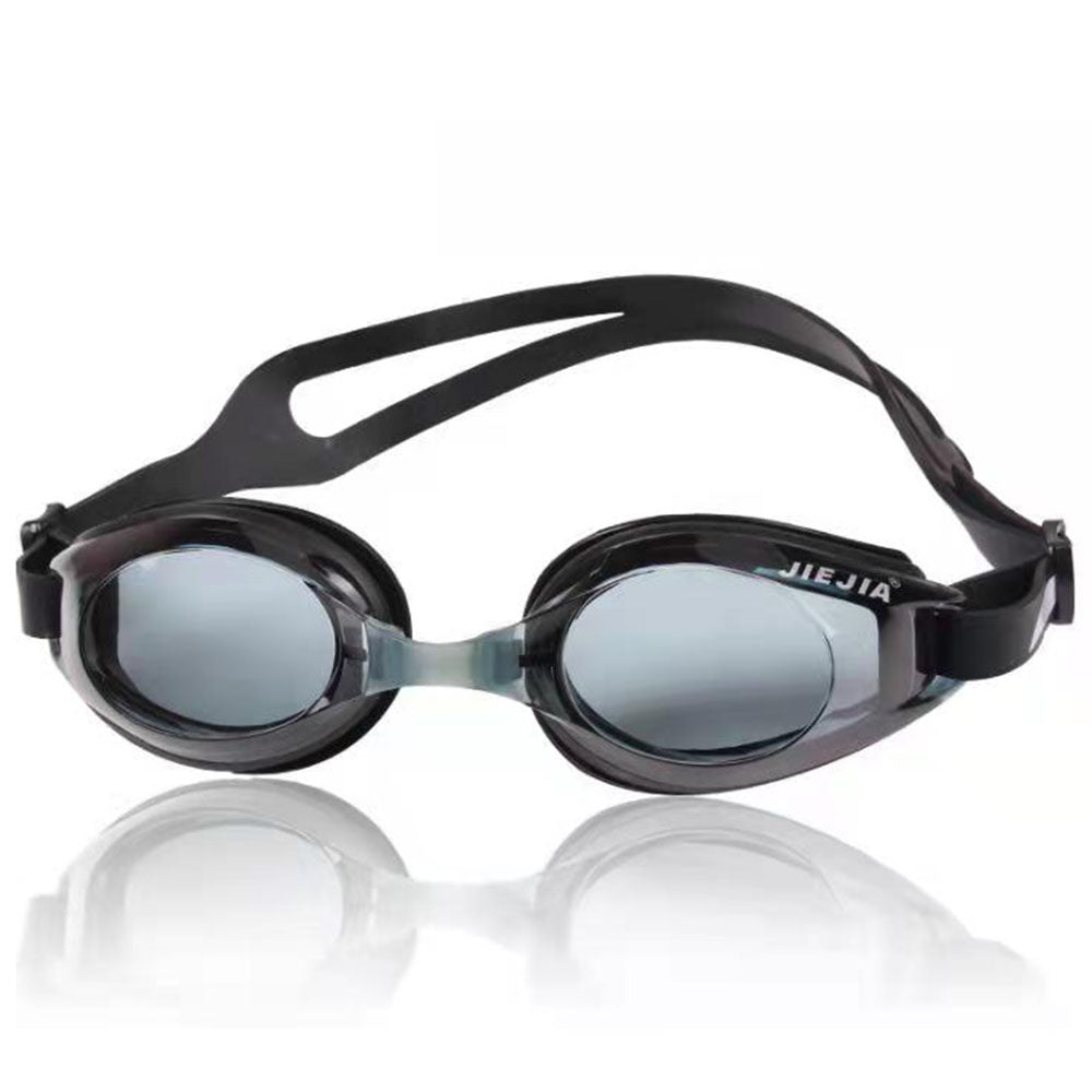 Jiejia J2659 Swimming Goggles HD Clear Anti-Fog No Leaking Glasses for Men Women - Black