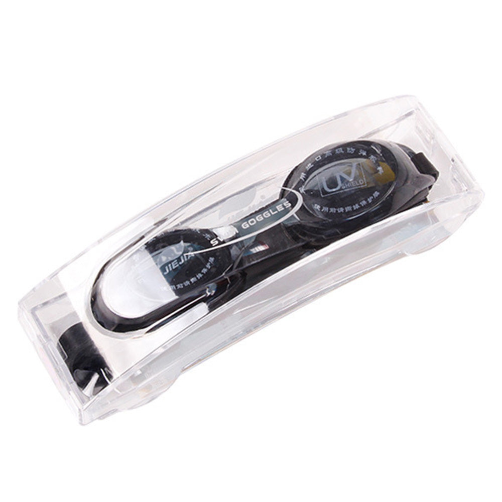 Jiejia J2659 Swimming Goggles HD Clear Anti-Fog No Leaking Glasses for Men Women - Black