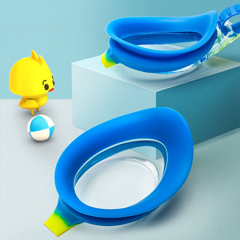 Jiejia J2670 Kids HD Swimming Goggles Waterproof Glasses Children Anti-Fog Anti-UV Eyeglasses - Blue