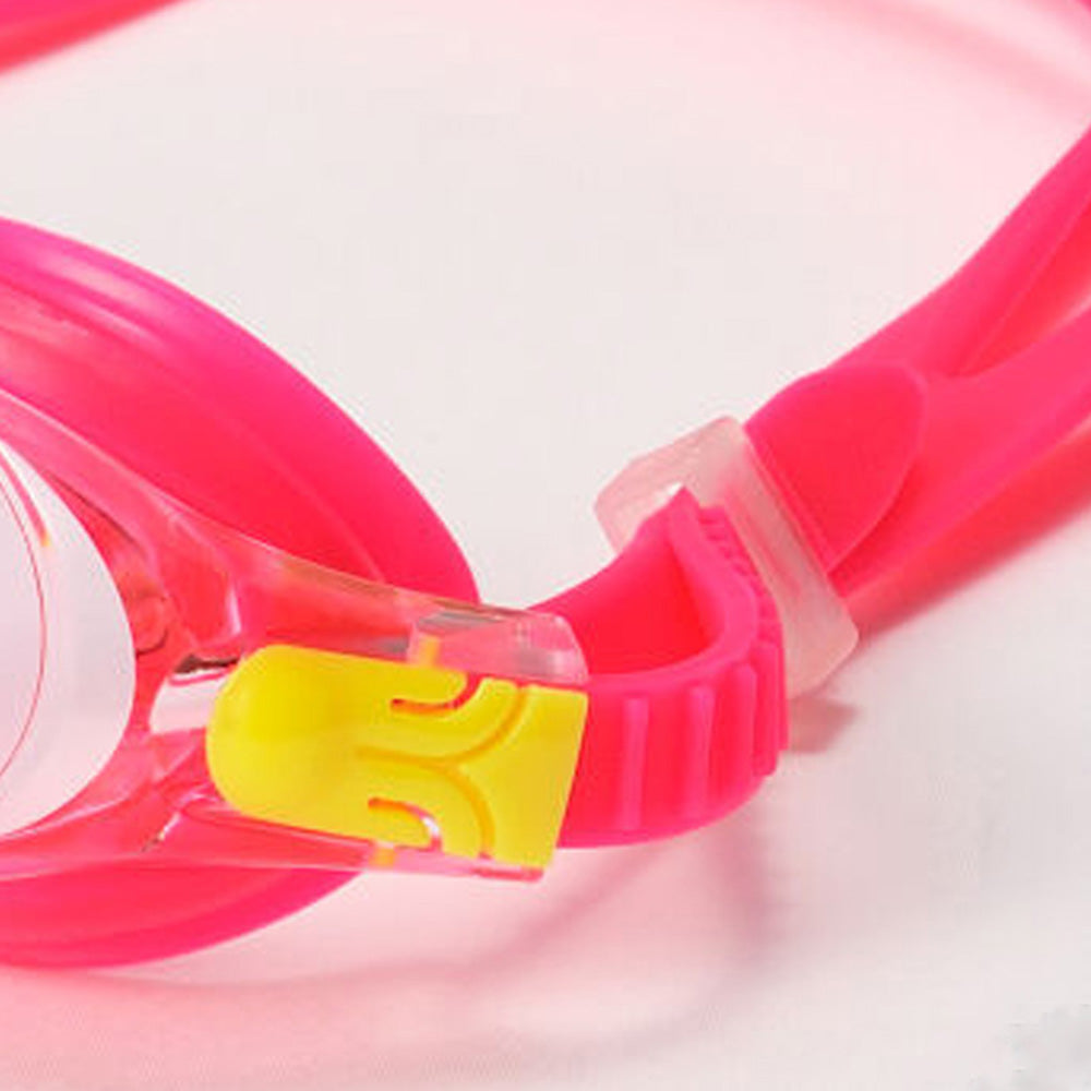 Jiejia J2670 Kids HD Swimming Goggles Waterproof Glasses Children Anti-Fog Anti-UV Eyeglasses - Rose